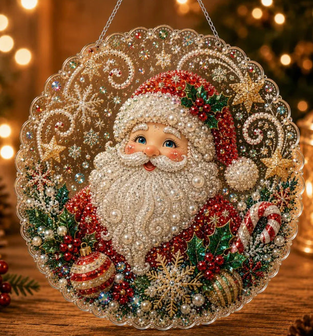 Christmas Pearl Suncatcher DIY Kit – 8" 3D Ornament