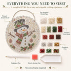 Christmas pearl suncatcher DIY kit with acrylic board, pearl beads, gemstone dots, metal chain and crafting tools