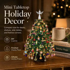 Finished DIY beaded Christmas tree displayed as sparkling tabletop holiday decor